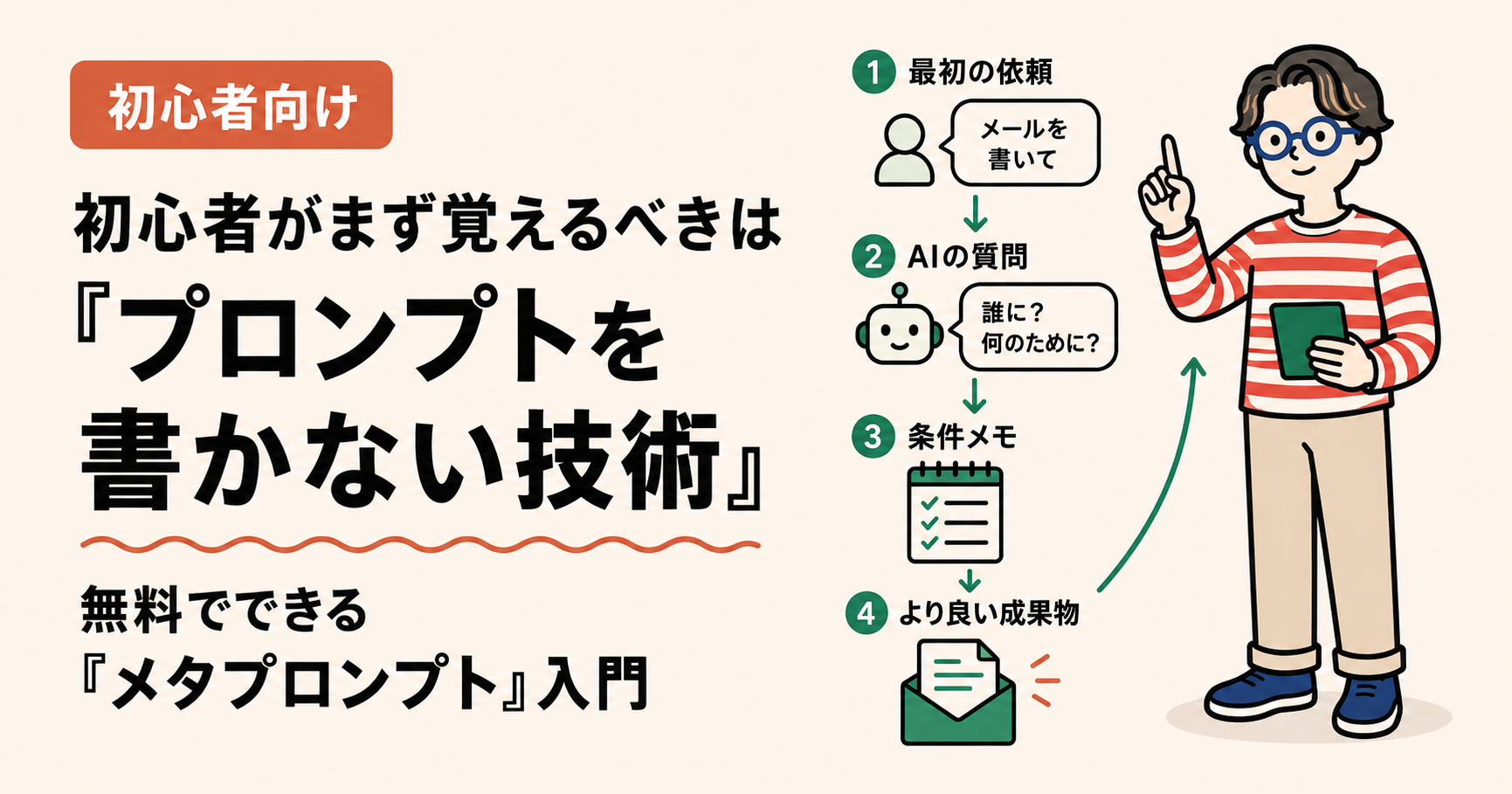 【初心者向け】プロンプトを書かない技術——無料でできる「メタプロンプト」入門